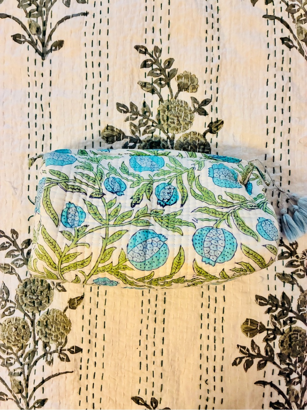Block Print Toiletry Bag - Picture 3 of 4
